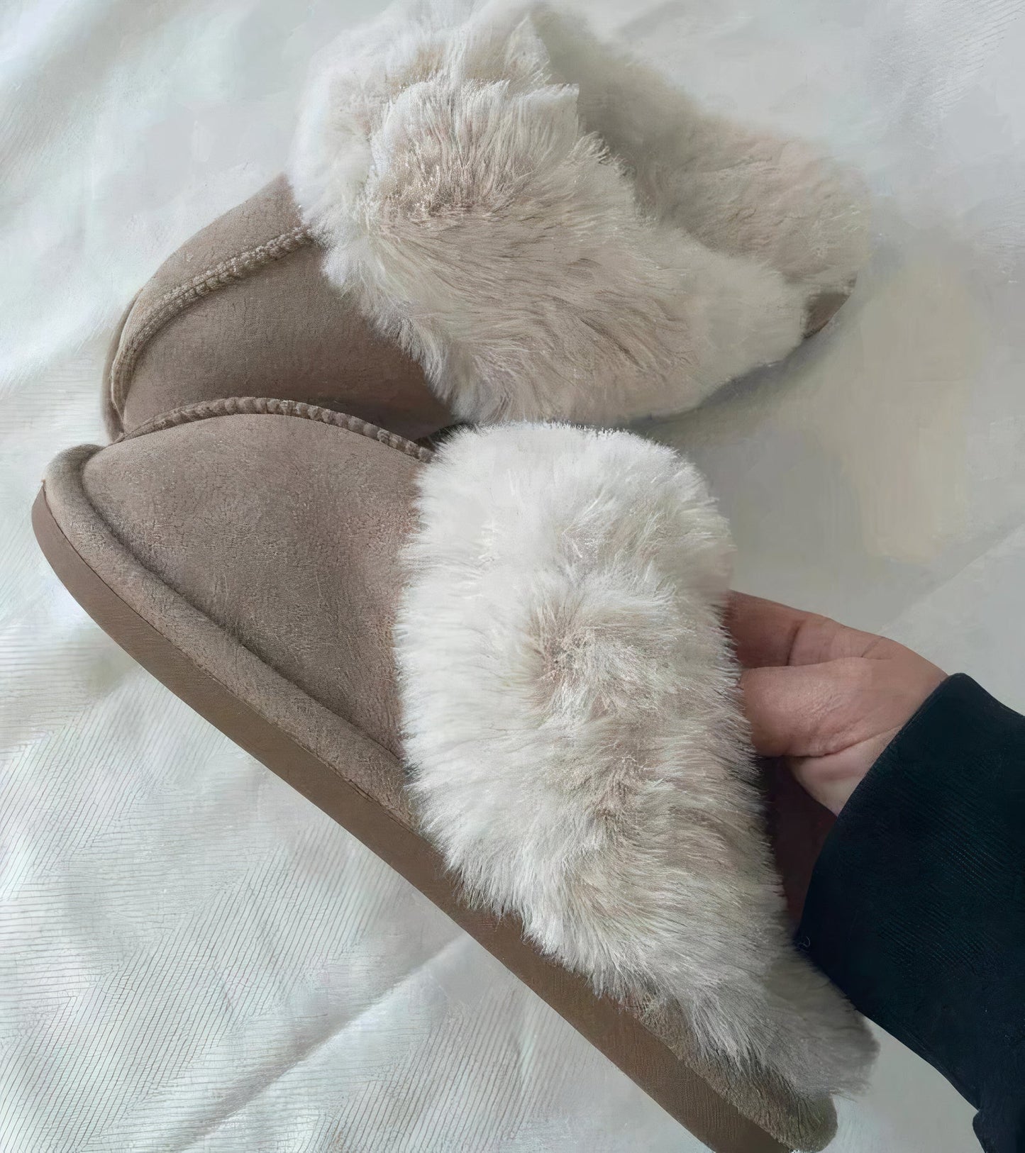 Warme winter teddybeer schoenen voor dames - Erna