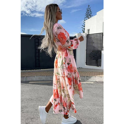 Midi-jurk met bloemenprint - Eva