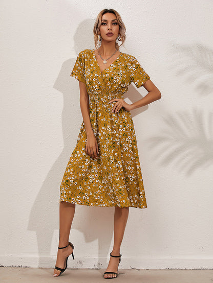 Elegante zomerjurk met bloemenprint - Cassa