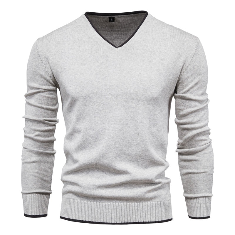 Slim fit trui met V-hals - Toph