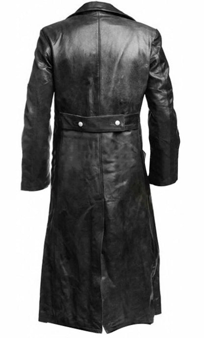 Klassieke leren trenchcoat voor heren - Jari