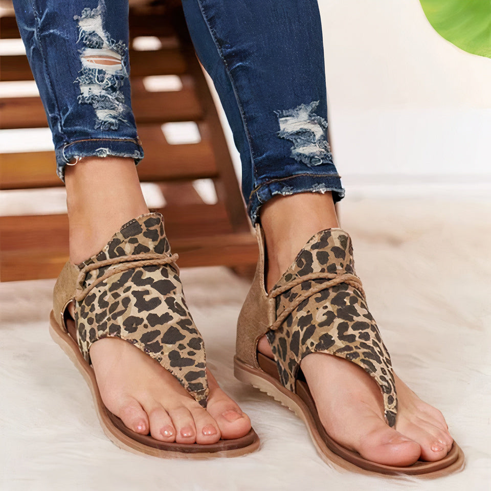 Boho sandalen met dierenmotief - Lilly