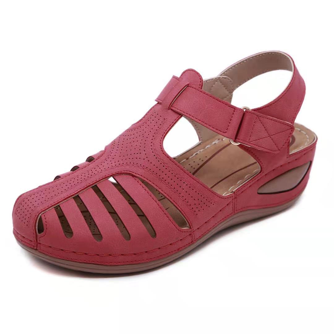 Lederen sandalen in vintage stijl - Mele