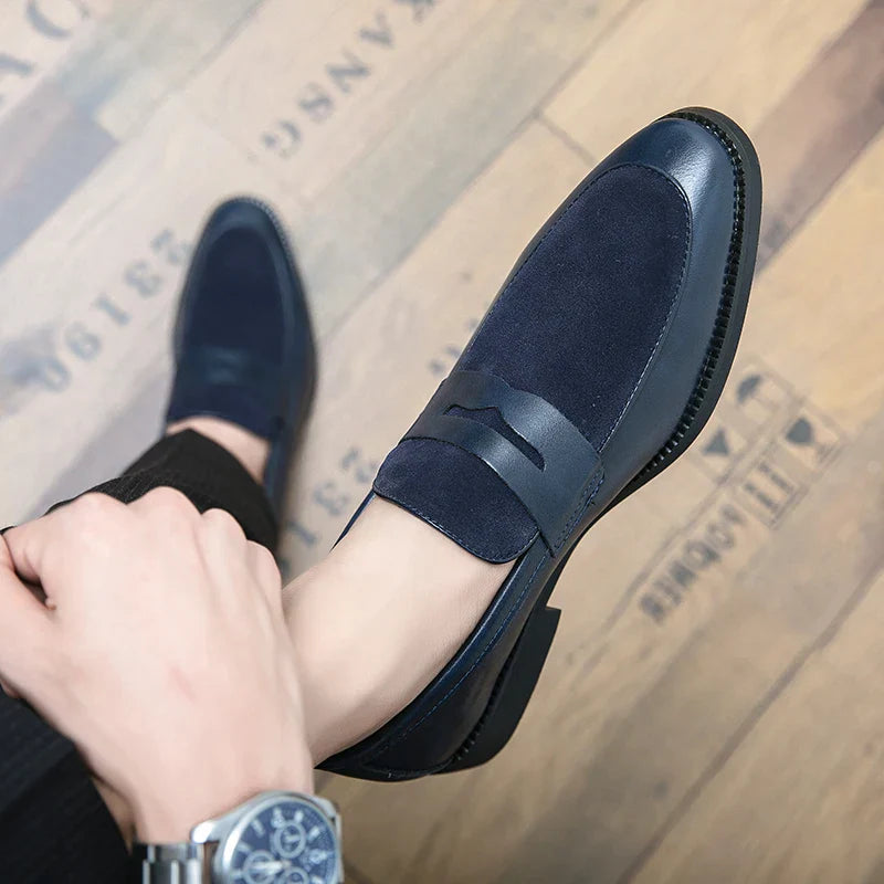 Elegante suède en leren loafers - Bray