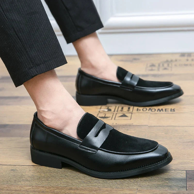 Elegante suède en leren loafers - Bray