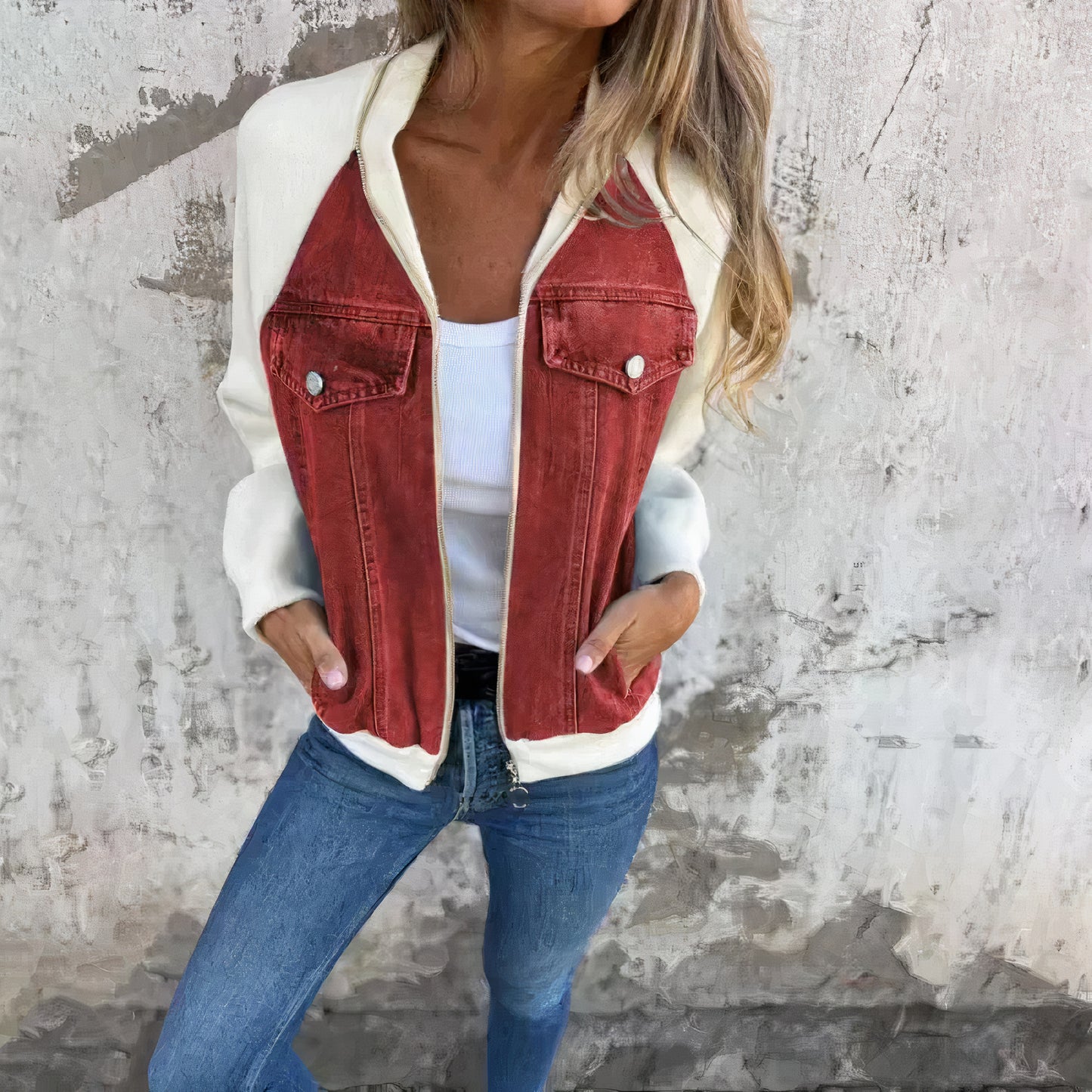 Denim bomberjas vrouwen  - Judit