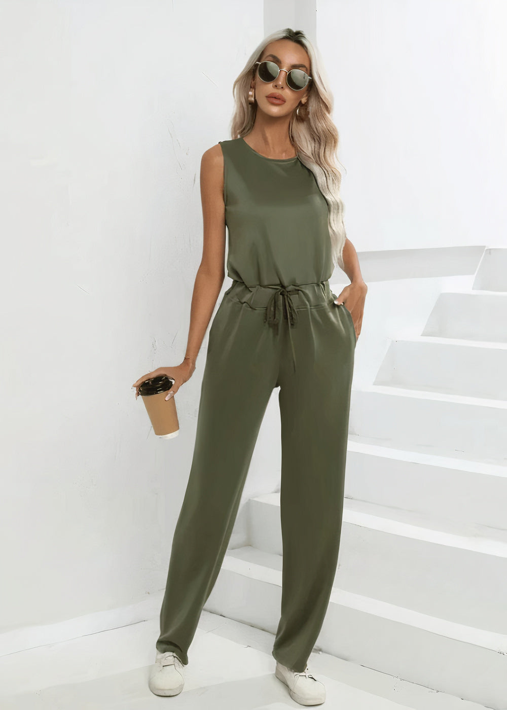 Mouwloze jumpsuit - Lorna