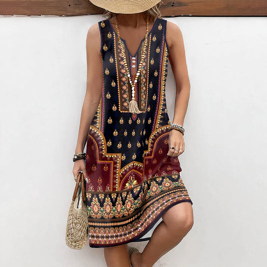 Mouwloze boho jurk - Maki