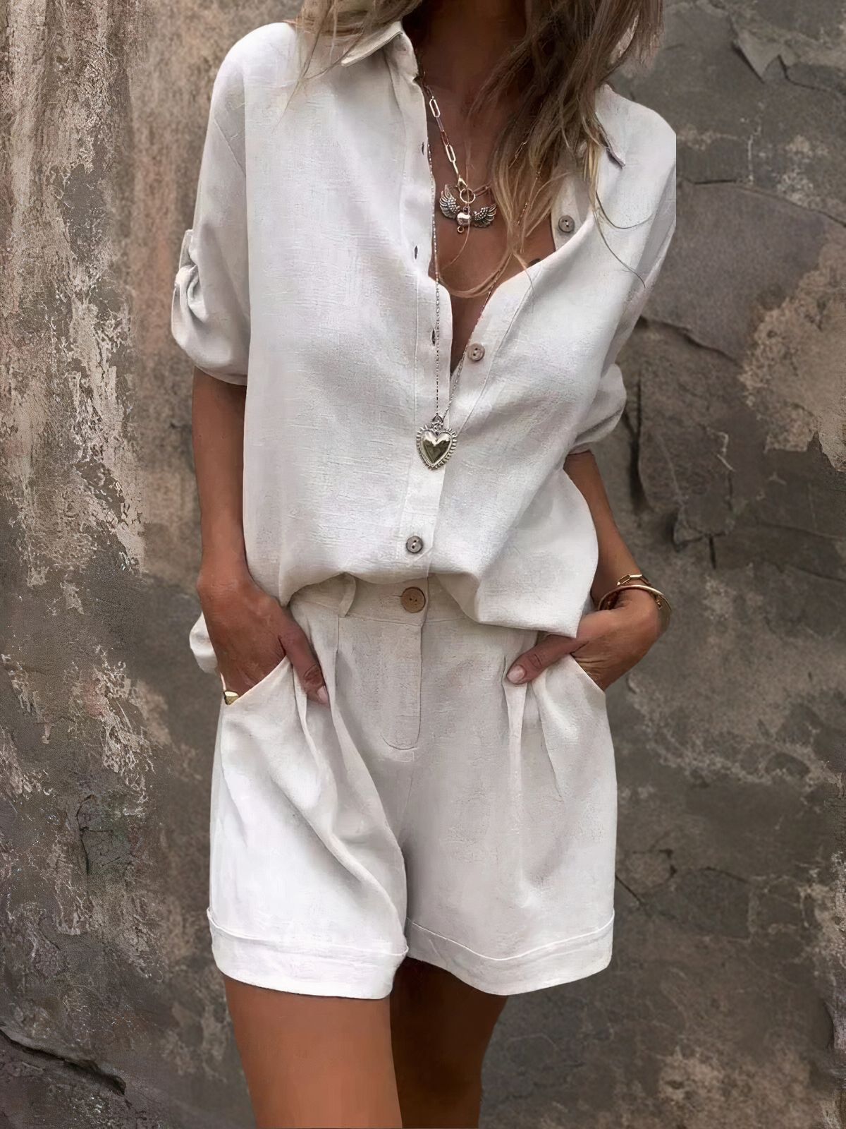 Sawmew Dames tweedelige korte set loungewear shorts en blouses zomerse elegante outfit met korte mouwen 2-delig kort broekpak feestelijk modern vrijetijdspak stoffen huispak (Color : Blue, Size : XL Sawmew Dames tweedelige korte set loungewear shorts en blouses zomerse elegante outfit met korte mouwen 2-delig kort broekpak feestelijk modern vrijetijdspak stoffen huispak (Color : Blue, Size : XL