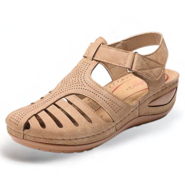 Lederen sandalen in vintage stijl - Mele