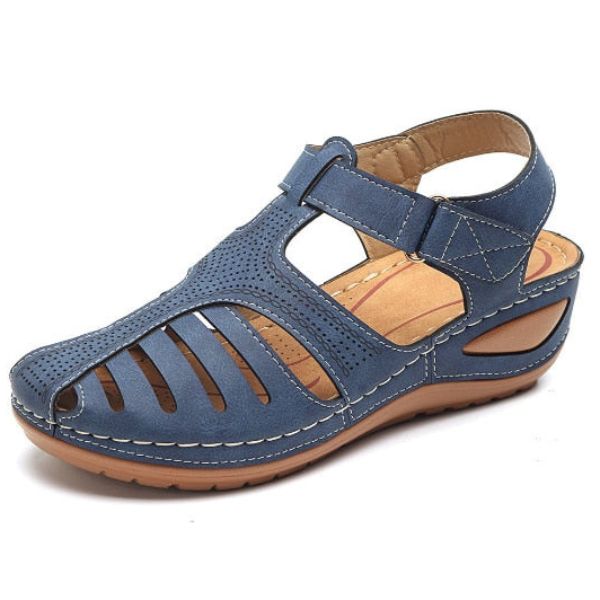 Lederen sandalen in vintage stijl - Mele