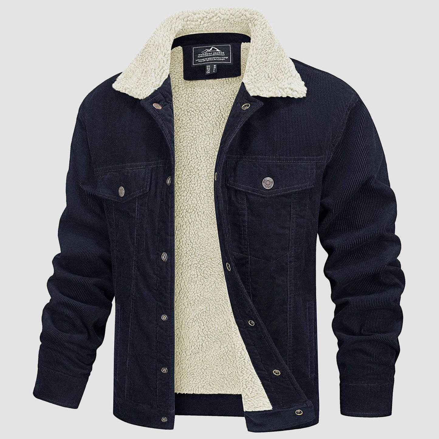 Corduroy herenjas met sherpa voering - Joep