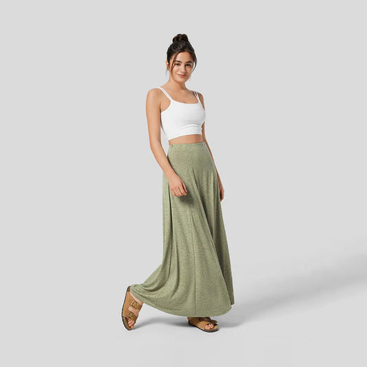 Olijfgroene Maxi Rok - Nevra