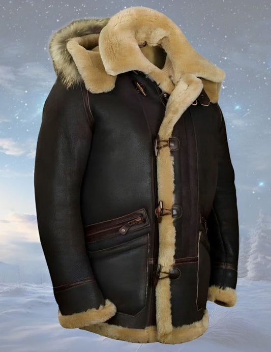 Winterjas in omgekeerd lam - Omer