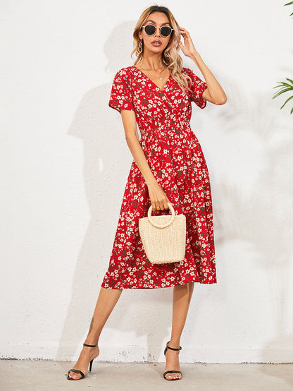 Elegante zomerjurk met bloemenprint - Cassa