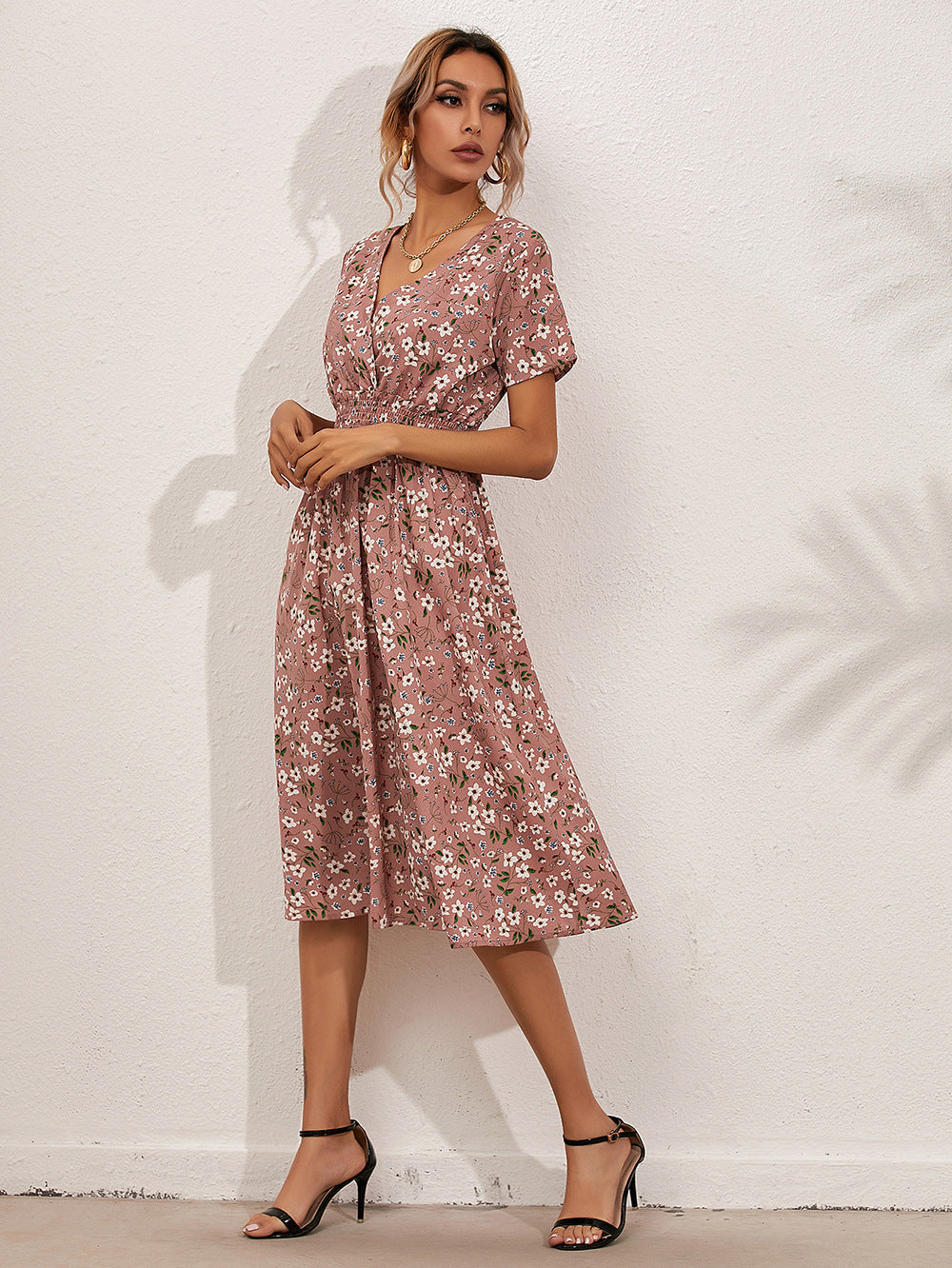 Elegante zomerjurk met bloemenprint - Cassa