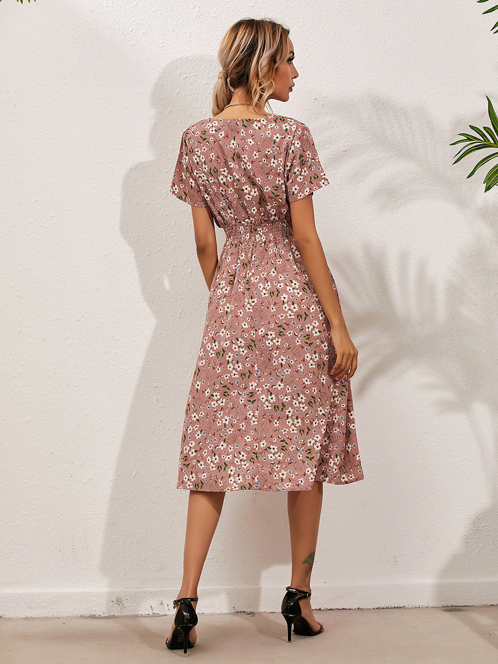 Elegante zomerjurk met bloemenprint - Cassa