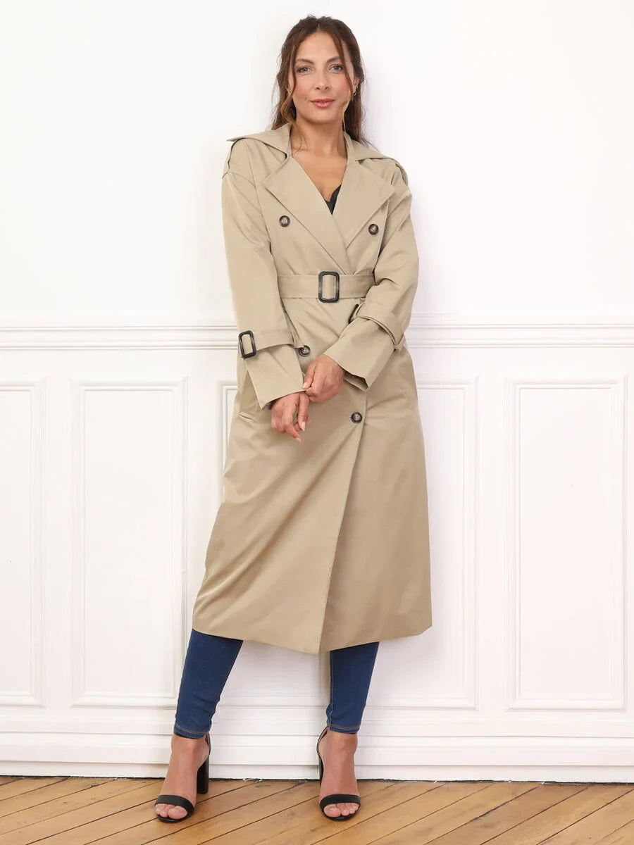 Stijlvolle middellange trenchcoat voor dames - Robina