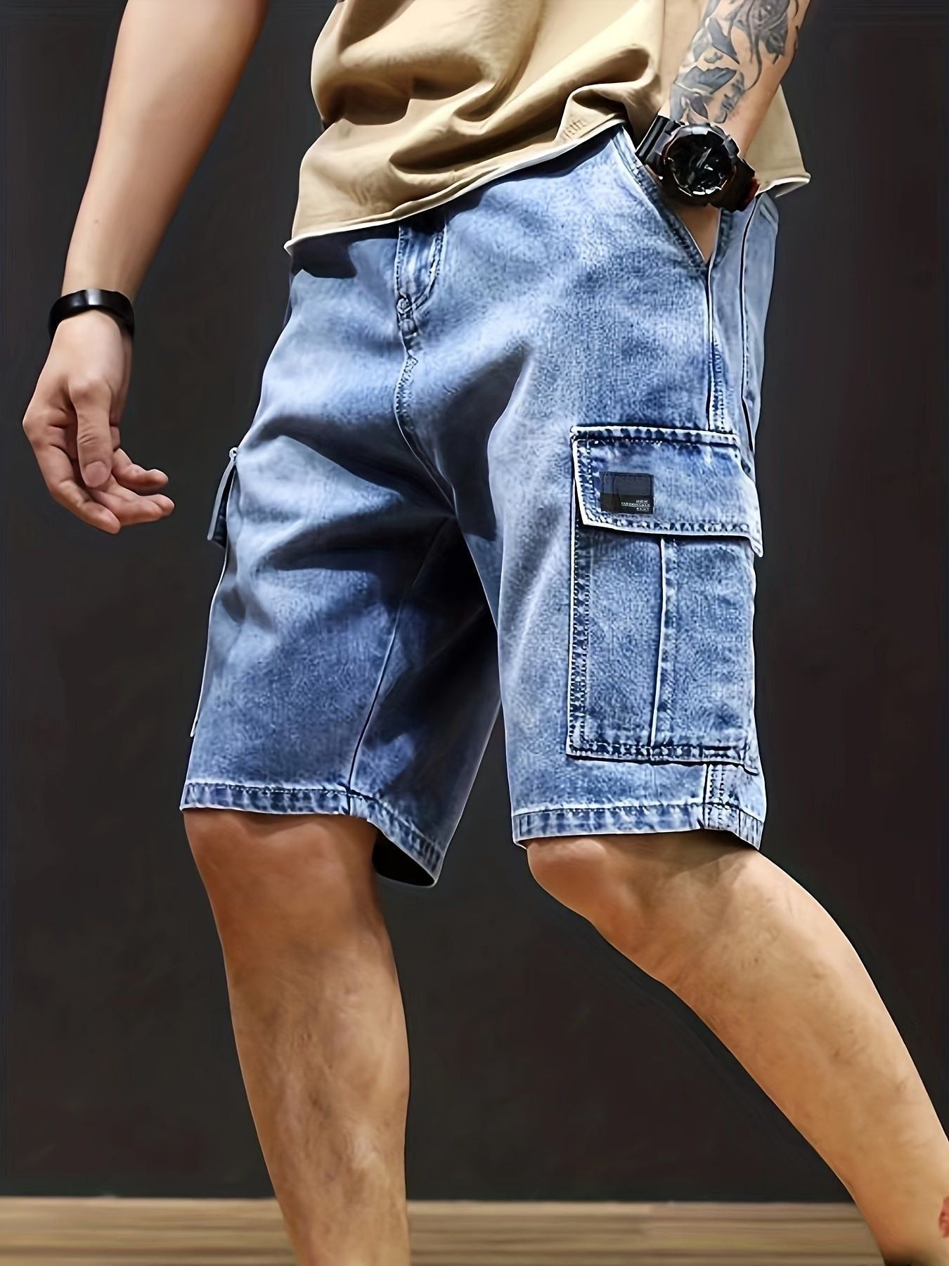 Cargo denim shorts voor heren - Roley