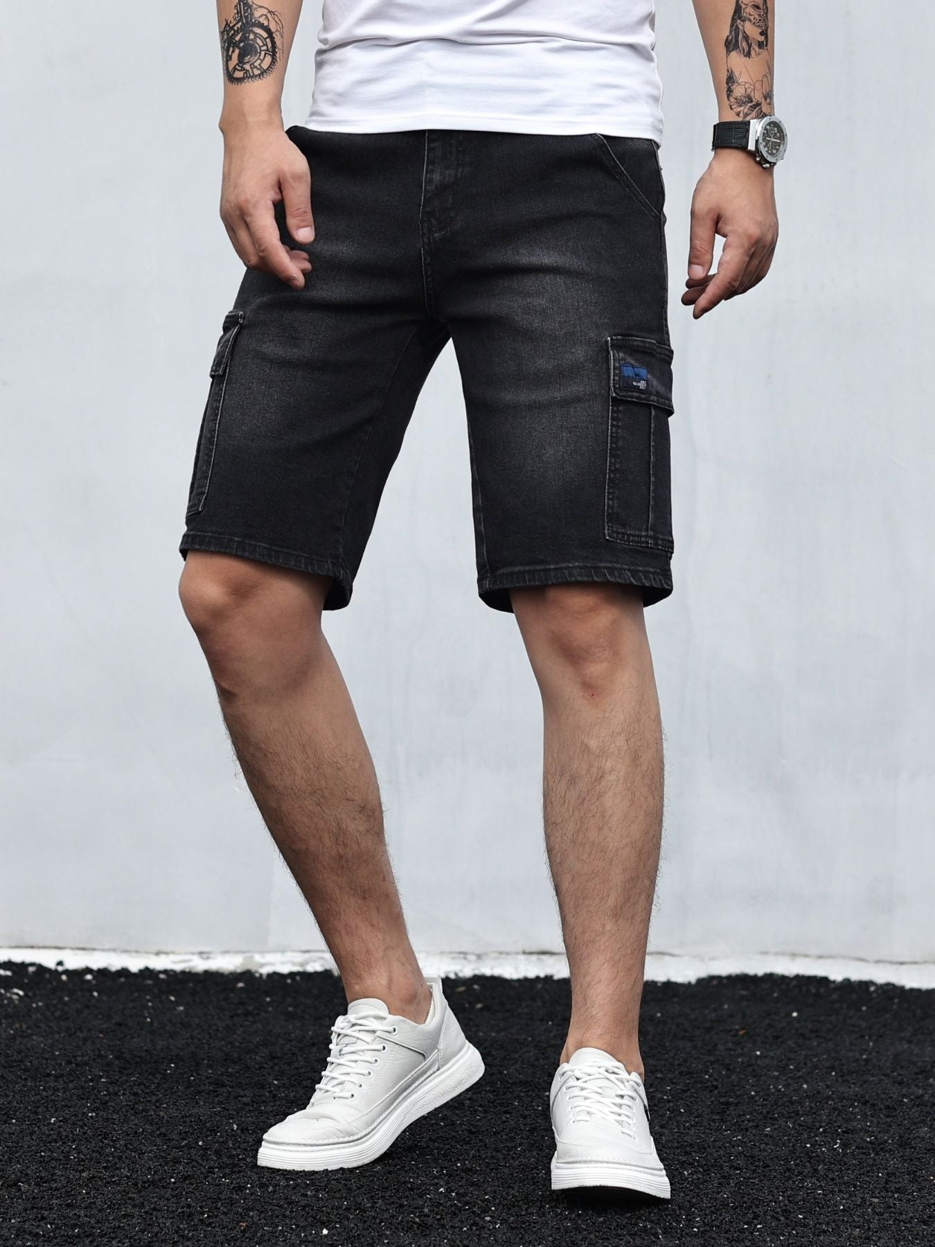 Cargo denim shorts voor heren - Roley