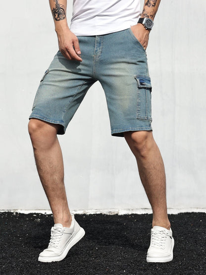 Cargo denim shorts voor heren - Roley