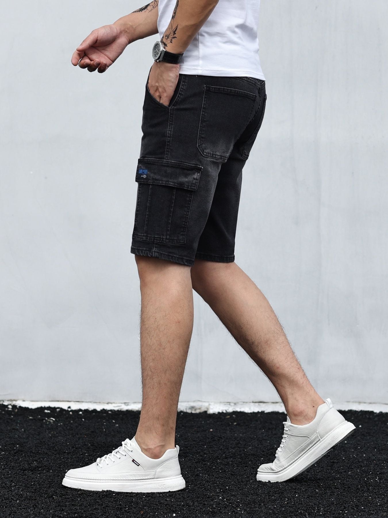 Cargo denim shorts voor heren - Roley