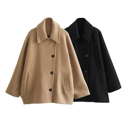 Oversized modieuze dikke en warme damesjas - Nina