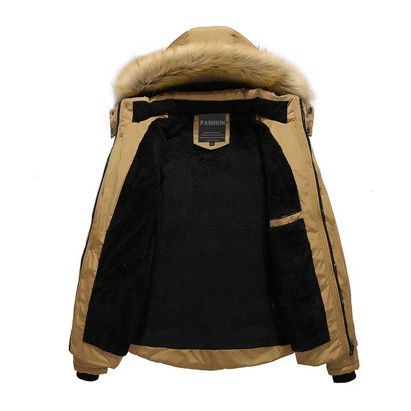 Winter parka met bontkraag en capuchon voor heren - Elmeric