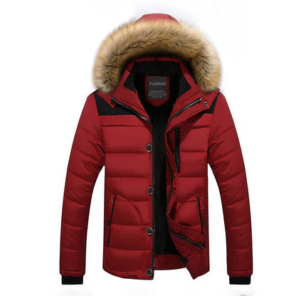 Winter parka met bontkraag en capuchon voor heren - Elmeric