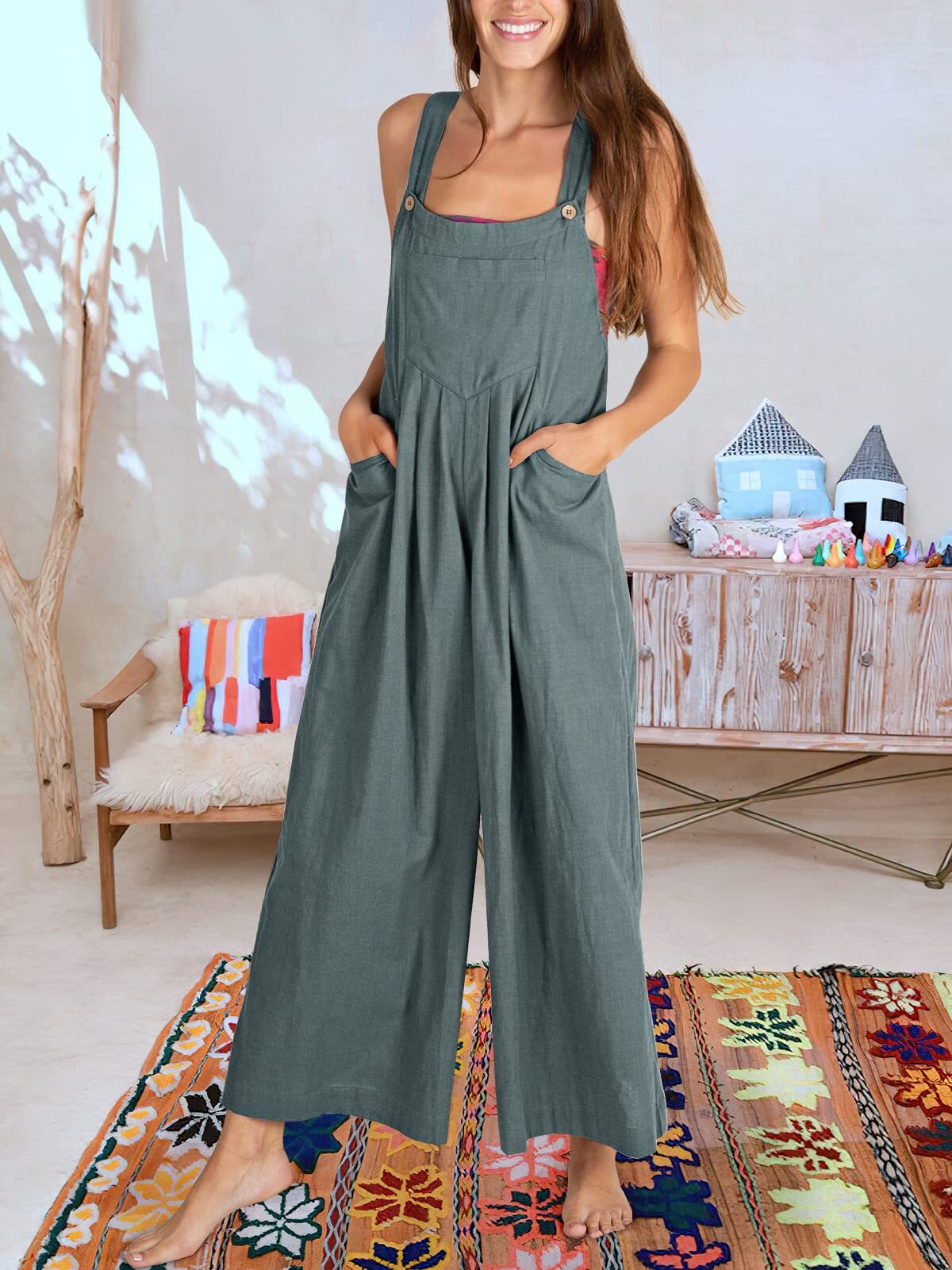 Mouwloze jumpsuit voor dames - Tara