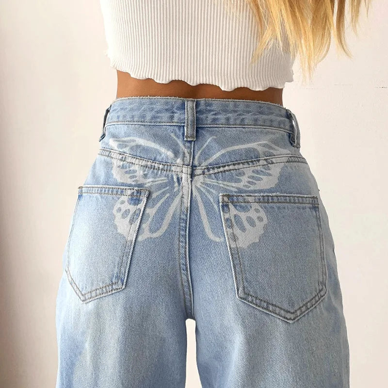 Denim jeans met hoge taille - Clio