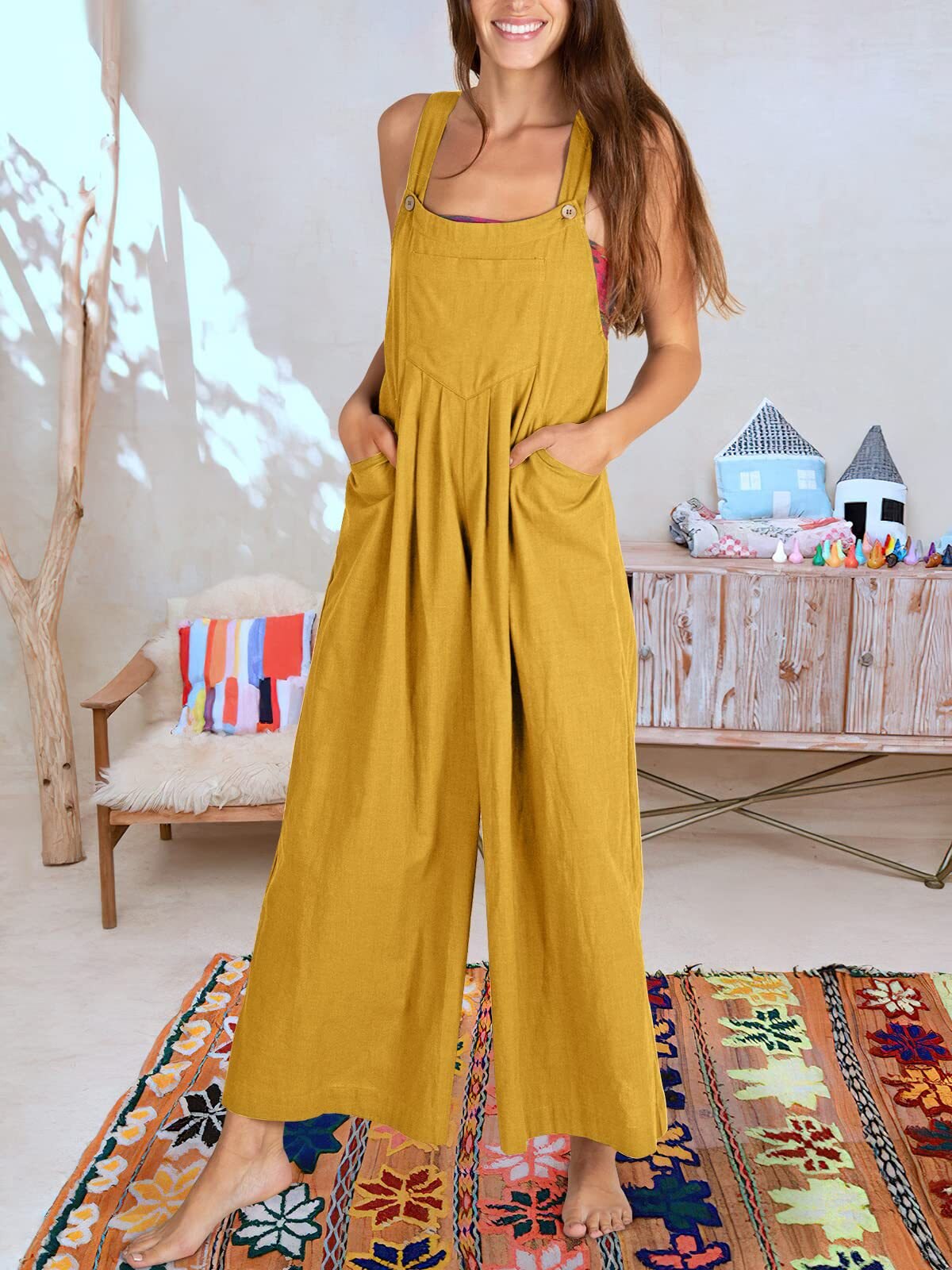 Mouwloze jumpsuit voor dames - Tara