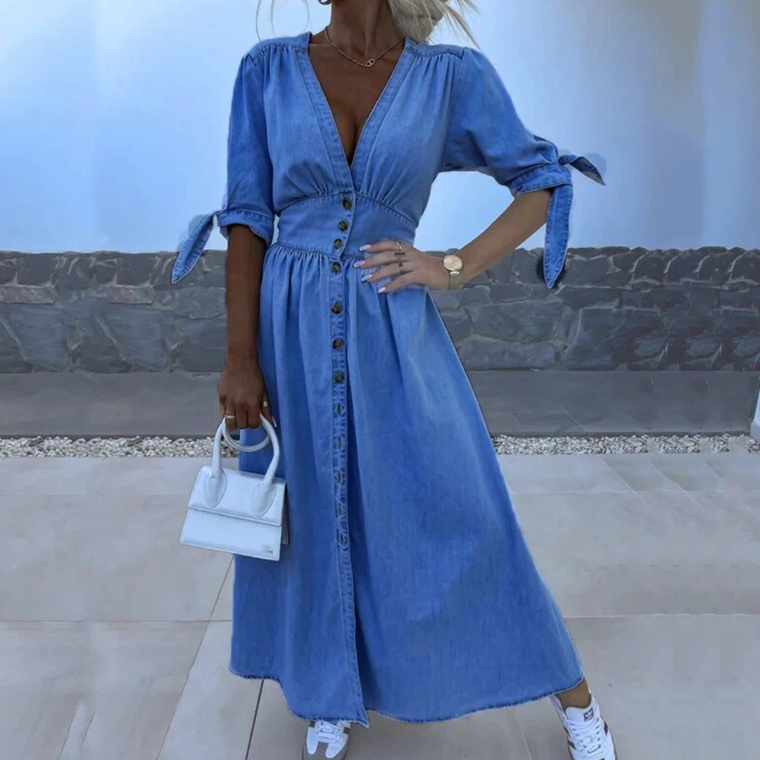 Denim maxi jurk - Lexa