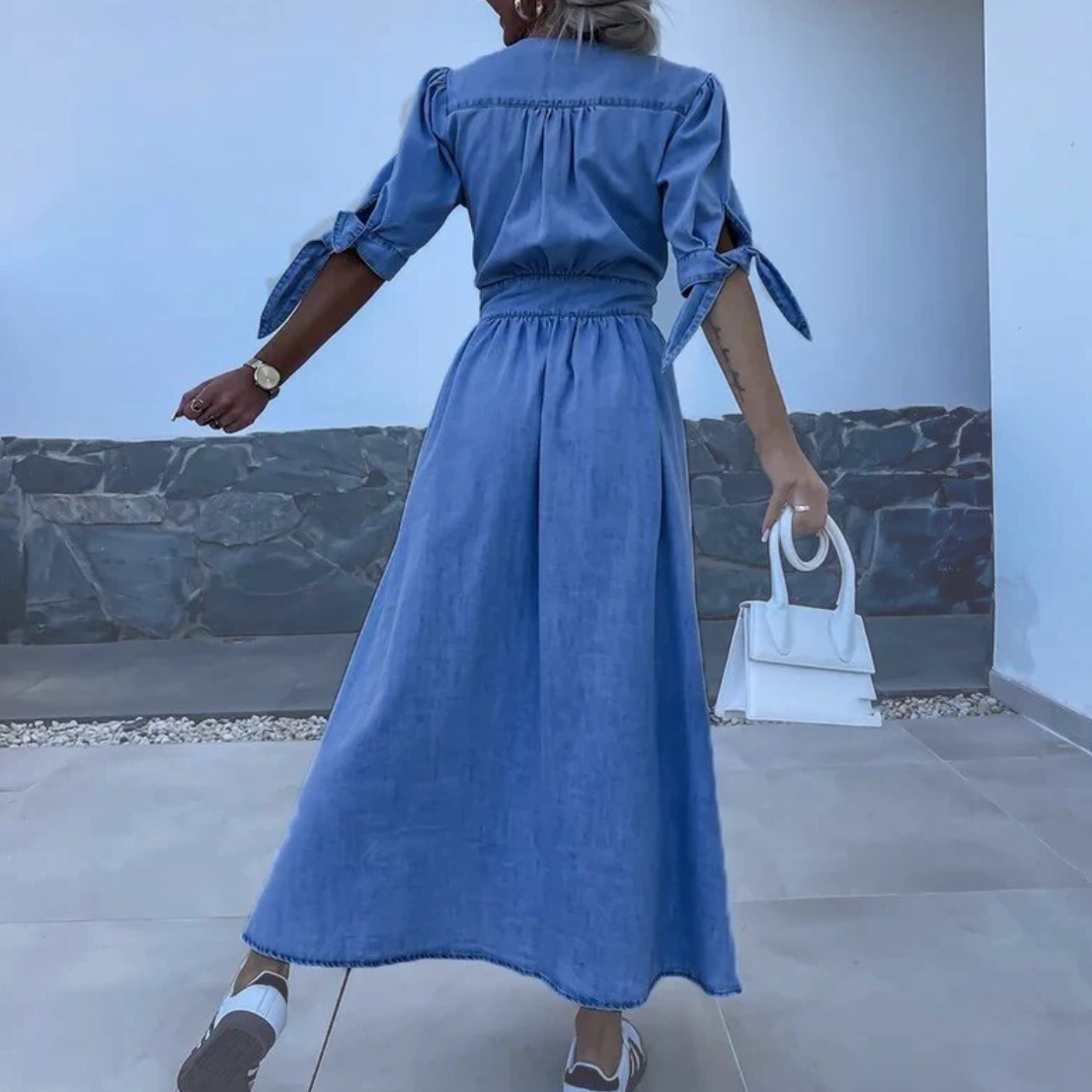 Denim maxi jurk - Lexa