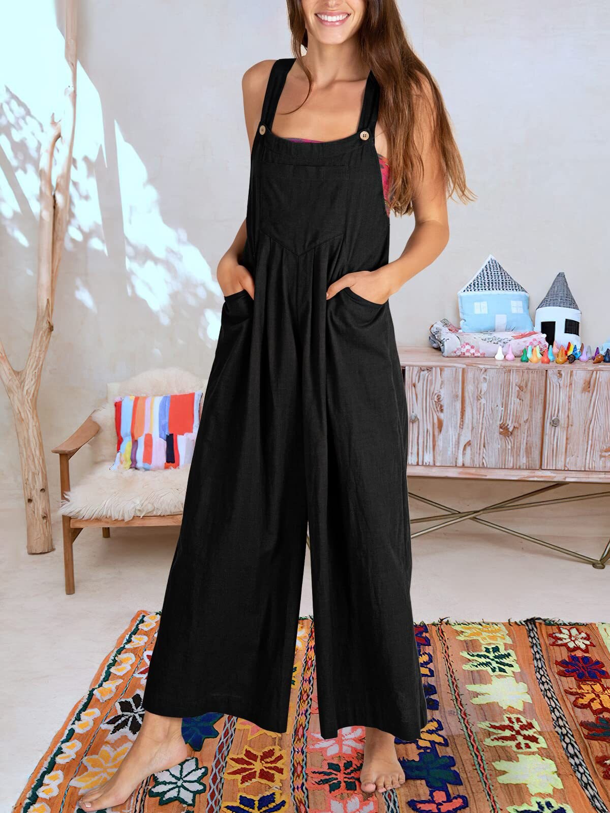 Mouwloze jumpsuit voor dames - Tara