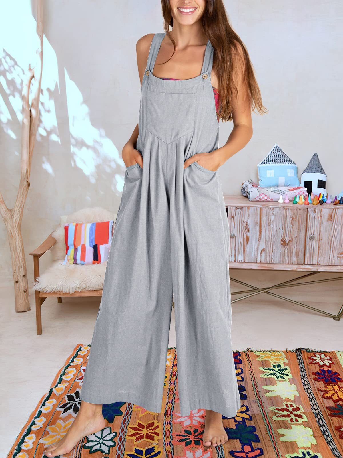 Mouwloze jumpsuit voor dames - Tara