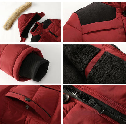 Winter parka met bontkraag en capuchon voor heren - Elmeric