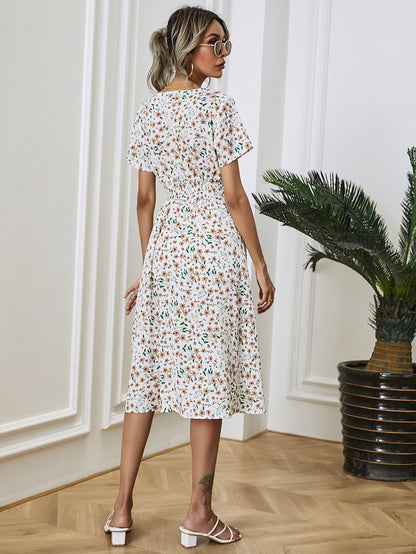 Elegante zomerjurk met bloemenprint - Cassa