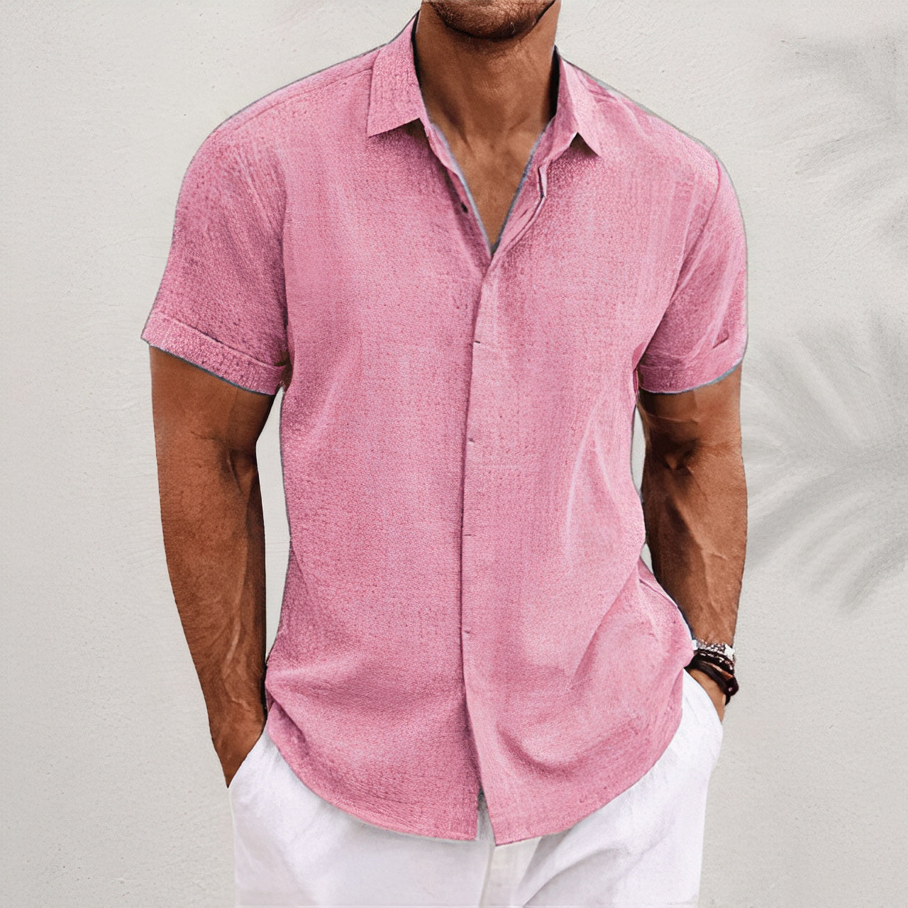 Ademend strandshirt voor mannen, perfect voor zonnige dagen en strandbezoeken