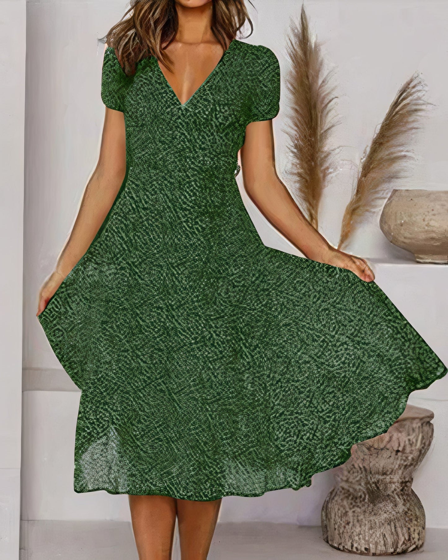 Luchtige bloemenjurk van chiffon voor de zomer met een elegante snit en vloeiende stof