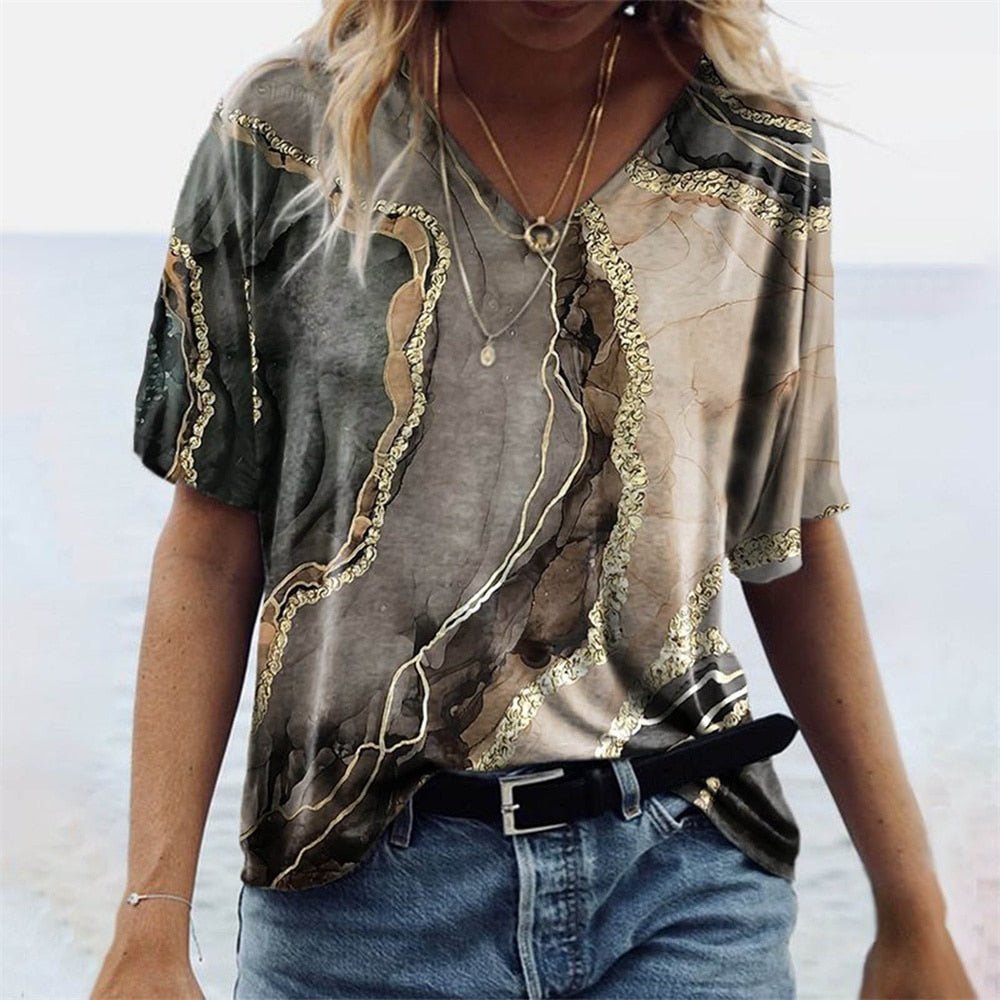 Zomers T-shirt in boho-stijl - Imiza