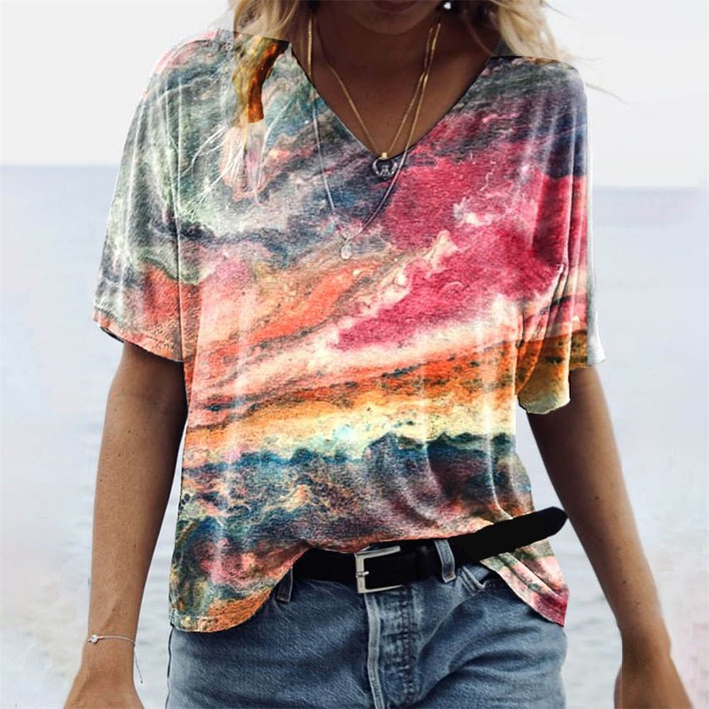 Zomers T-shirt in boho-stijl - Imiza