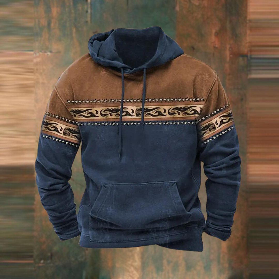 Casual heren hoodie met zacht materiaal, stijlvolle print en comfortabele capuchon, ideaal voor frisse dagen.