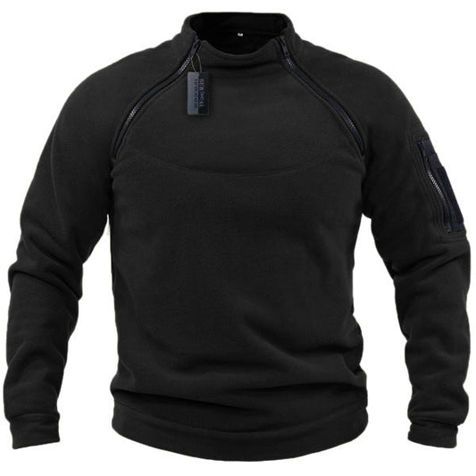 Casual, warme wintertrui voor mannen met zacht fleece materiaal, ideaal voor herfst- en winterdagen.