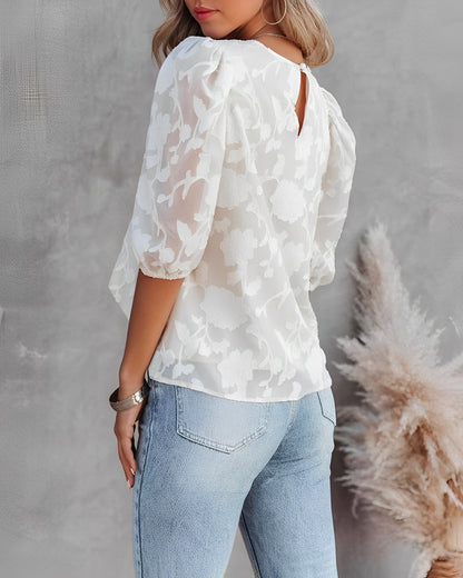 Blouse met pofmouwen - Julia