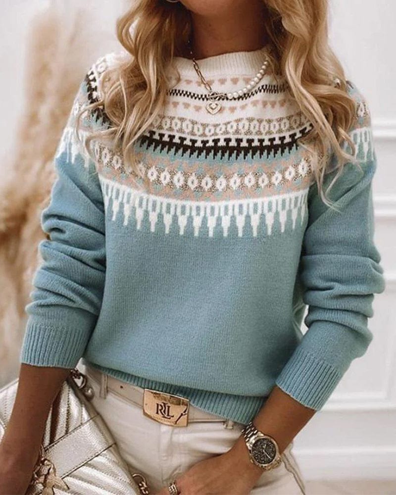 Chique gebreide trui voor dames, ideaal voor elegante winterlooks en comfortabele outfits