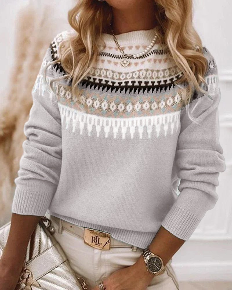 Chique gebreide trui voor dames, ideaal voor elegante winterlooks en comfortabele outfits