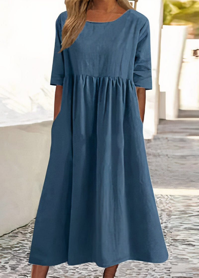 Chique zomerjurk voor dames met een elegante snit en luchtige stof, ideaal voor zonnige dagen