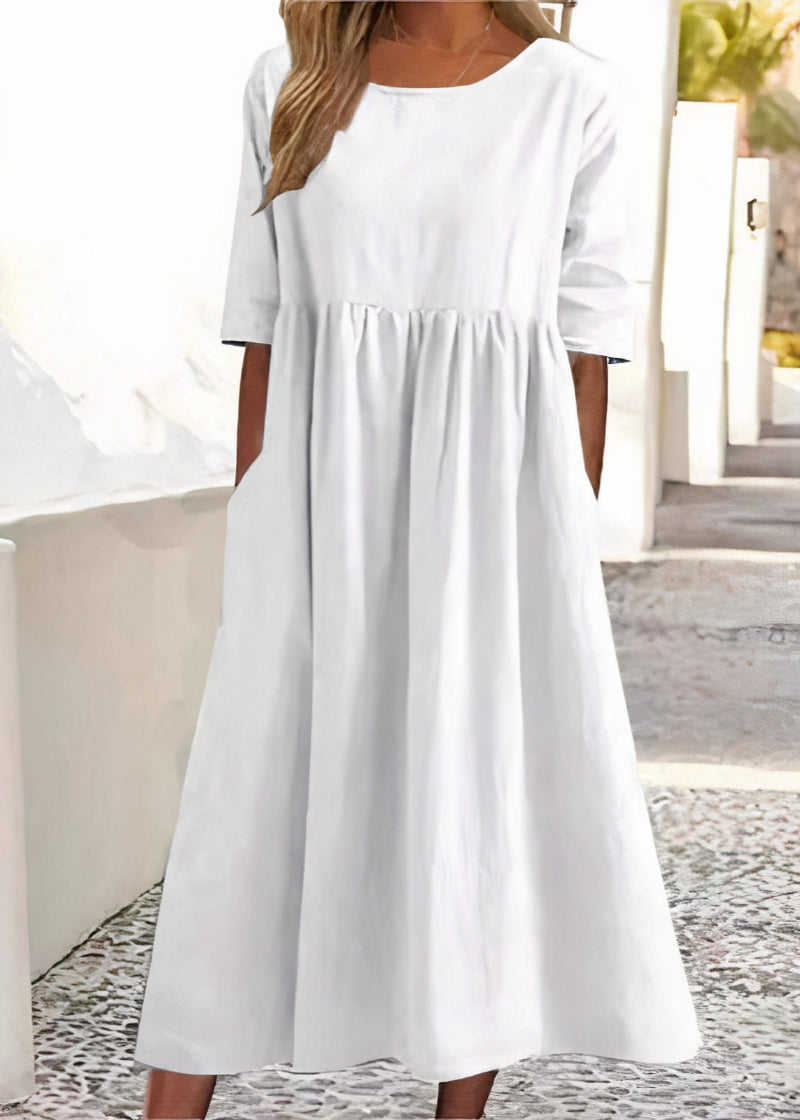 Chique zomerjurk voor dames met een elegante snit en luchtige stof, ideaal voor zonnige dagen