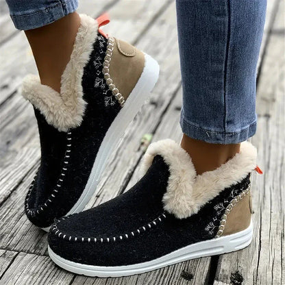 Comfortabele winterlaarzen voor dames met behaaglijke binnenvoering en antislipzolen, ideaal voor koude dagen.